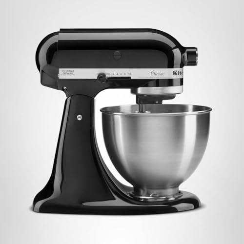 KitchenAid Classic 4.5-quart tilt-head stand mixer, K45SS, Onyx Black.